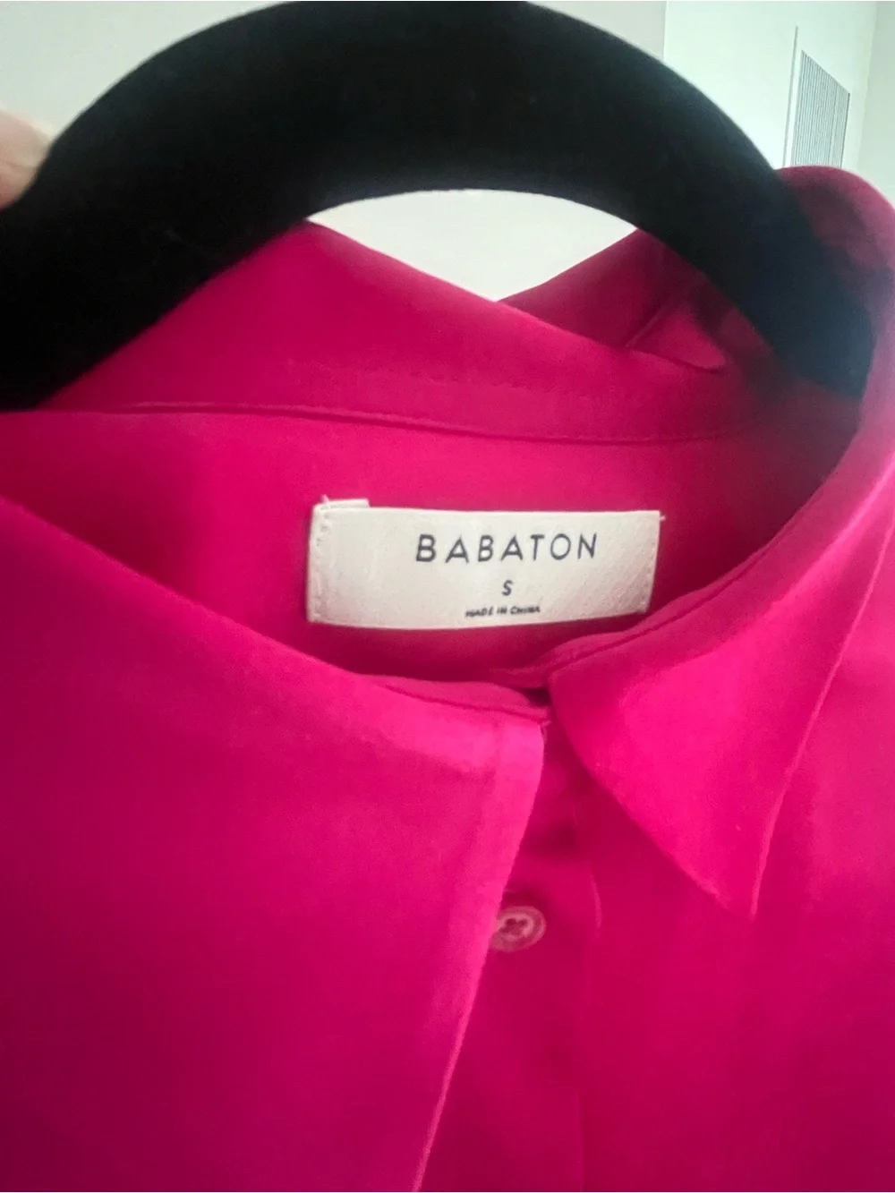 Aritzia Fuchsia Button-Front Blouse - Picture 4 of 5